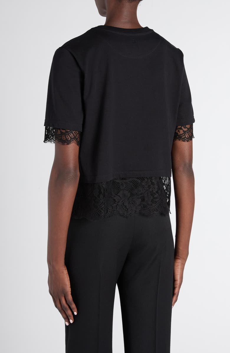 McQueen Lace Layer T-Shirt, Alternate, color, Black