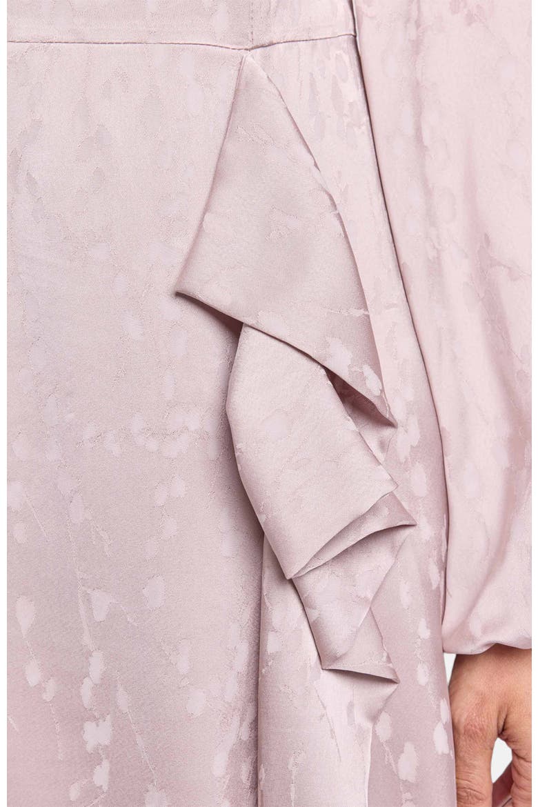 Malia Long Sleeve Dress in Floral Print in Fluid Jacquard, Alternate, color, LILAC SHADOW