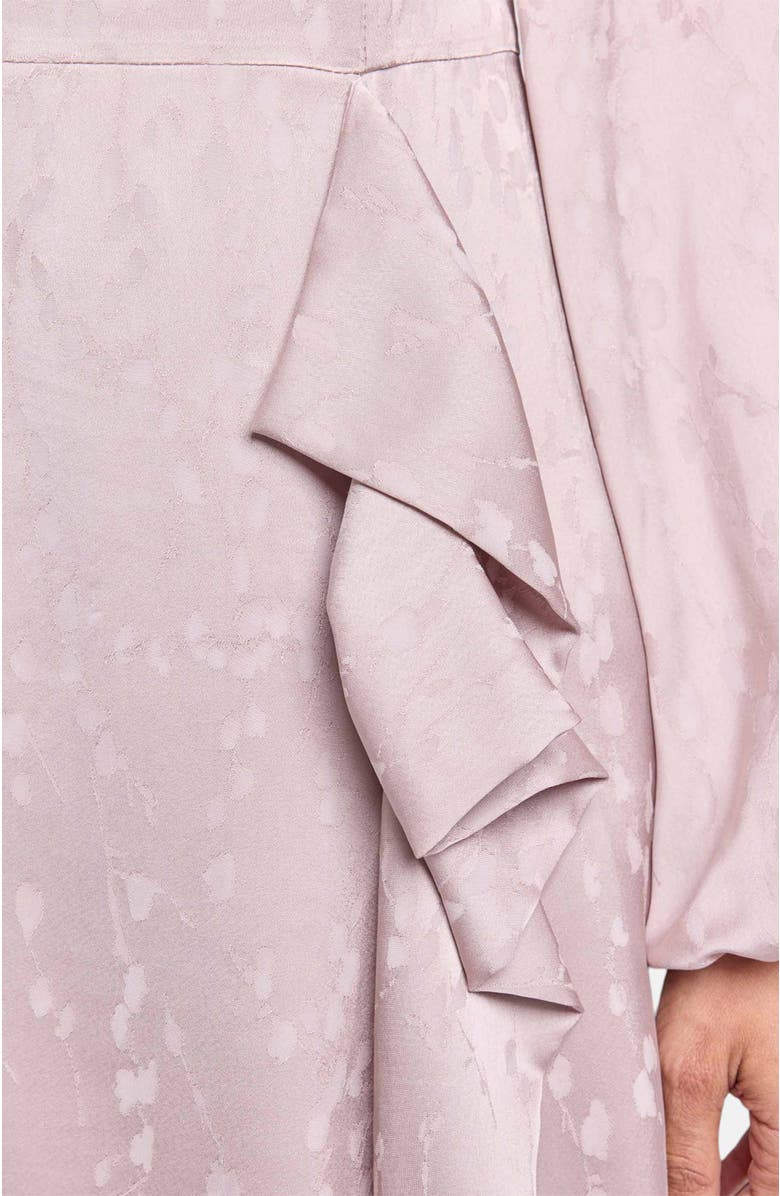 Santorelli Malia Long Sleeve Dress in Floral Print in Fluid Jacquard, Alternate, color, Lilac Shadow