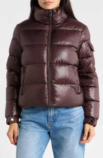 Funnel Neck Short Puffer Jacket