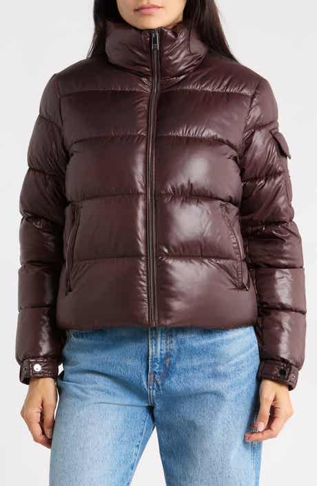 Funnel Neck Short Puffer Jacket