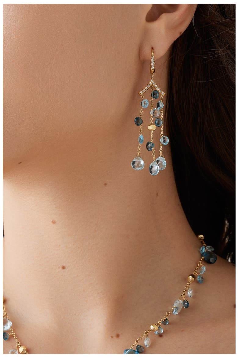 Paradise Mixed Topaz Drop Earrings, Alternate, color, 18K YELLOW GOLD