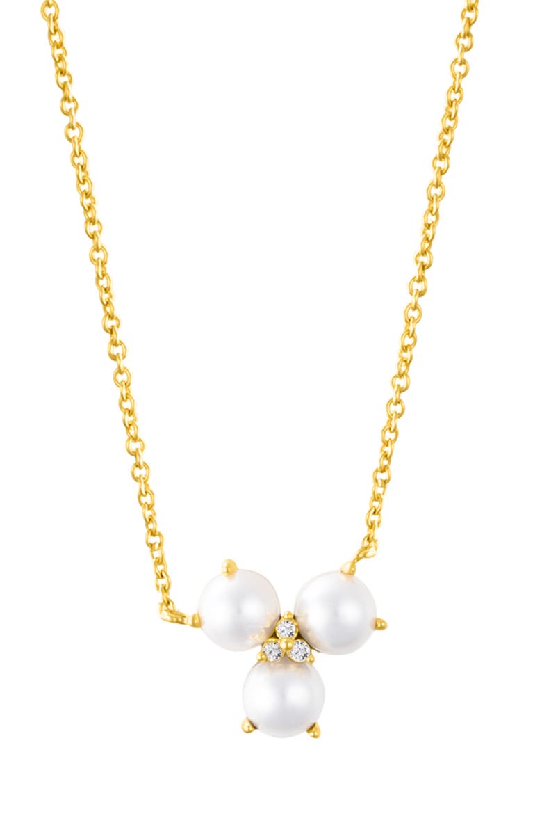 Adornia Set of 2 Assorted Crystal & Freshwater Pearl Necklaces, Alternate, color, White/ Gold