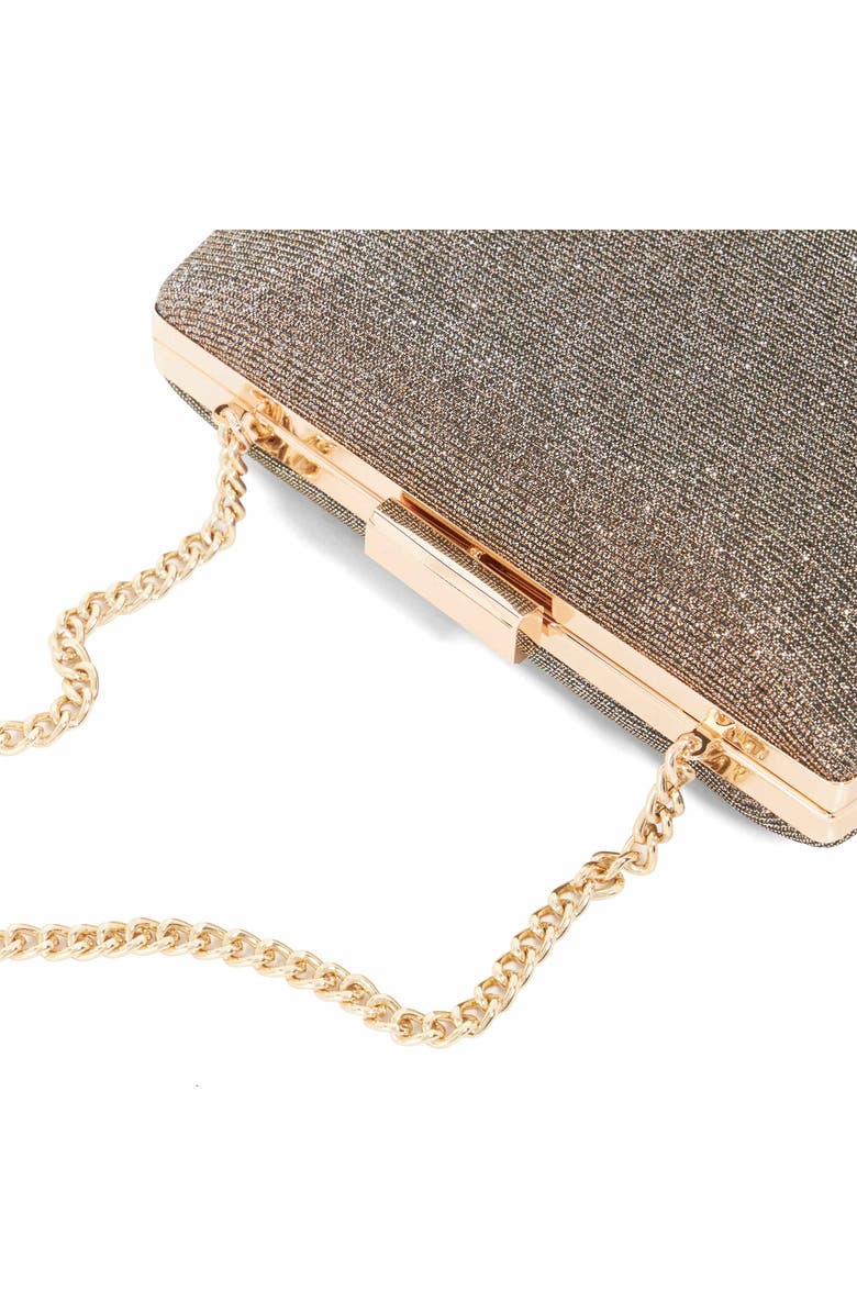 Dune London Bellaria Frame Clutch, Alternate, color, Bronze