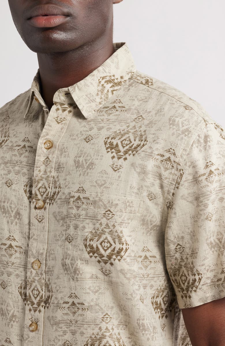 Pendleton Dawson Linen Blend Button-Up Shirt, Alternate, color, Agate Beach Olive