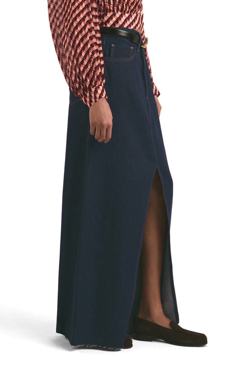Favorite Daughter The Sunny Denim Maxi Skirt, Alternate, color, Perth
