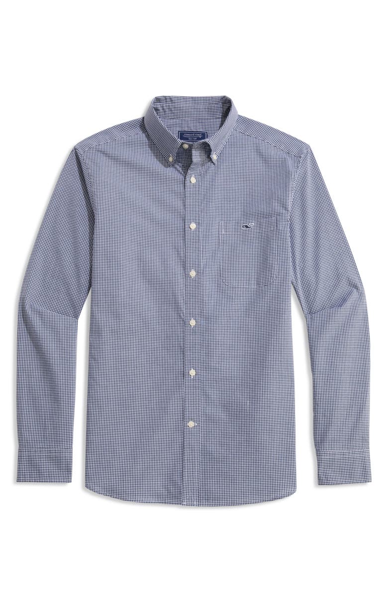 vineyard vines Anegada Gingham Button-Down Shirt, Alternate, color,
