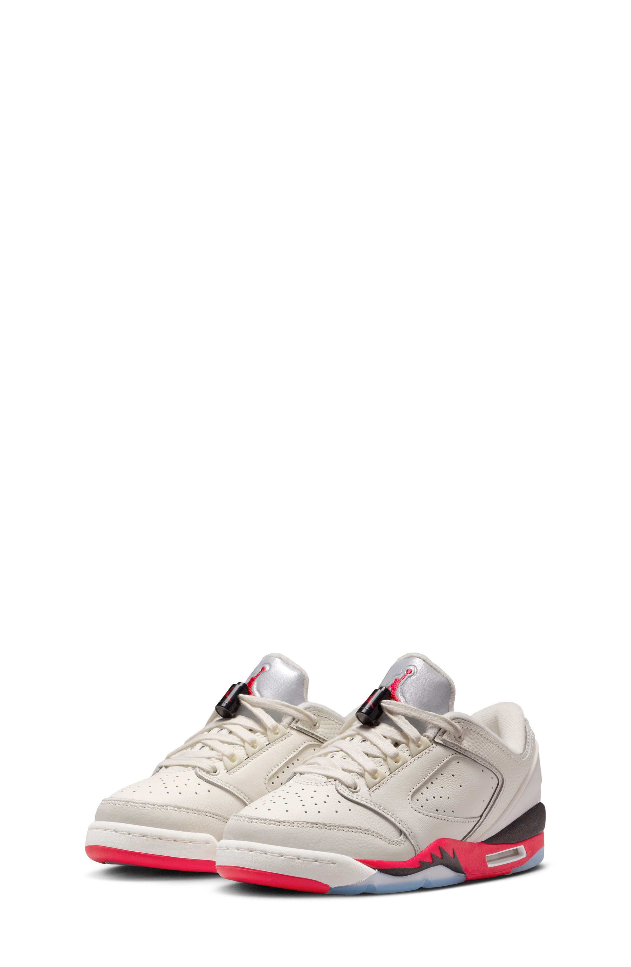 Jordan Kids' Sixty Plus Low Basketball Sneaker, Main, color, Sail/ Fire Red/ Black/ Silver