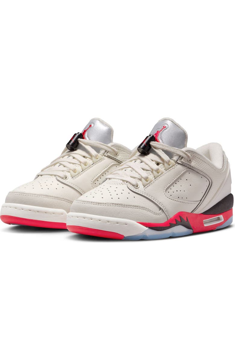 Jordan Kids' Sixty Plus Low Basketball Sneaker, Main, color, Sail/ Fire Red/ Black/ Silver