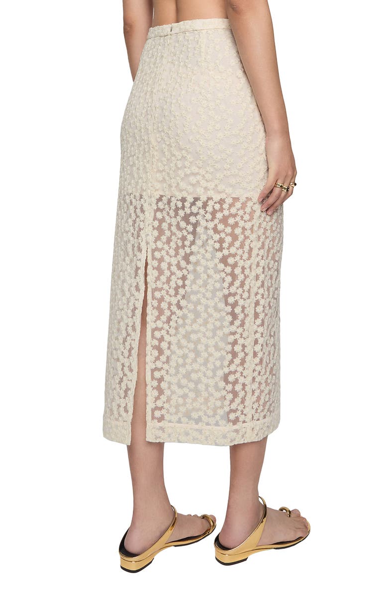 Rebecca Minkoff Jaci Lace Midi Skirt, Alternate, color, Whisper