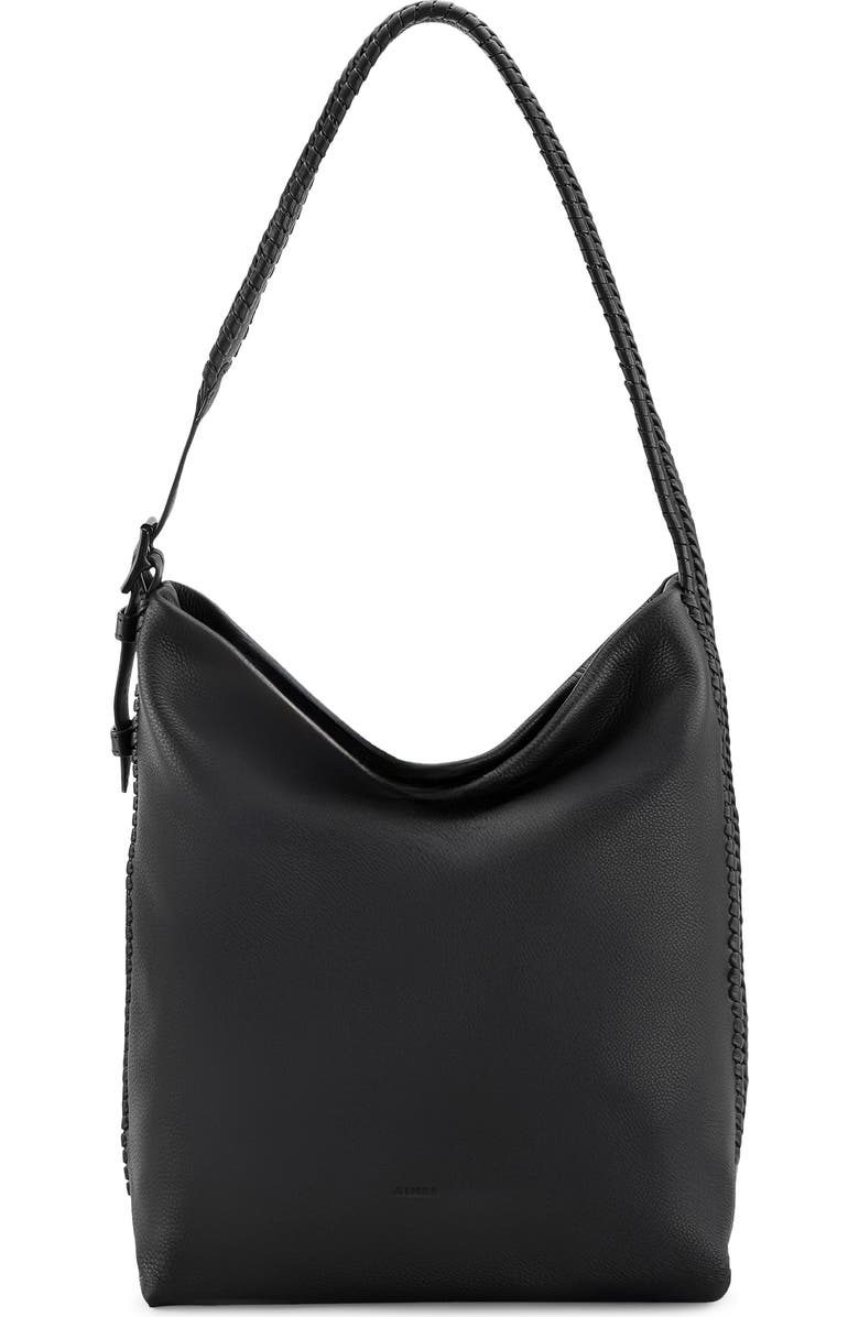 AIMEE All for Love Suede Bucket Bag, Main, color, Black