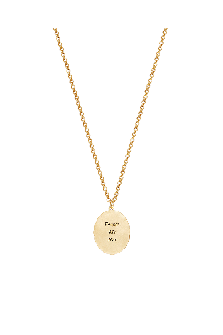 Forget Me Not Pearl Cameo Necklace, Alternate, color, Gold