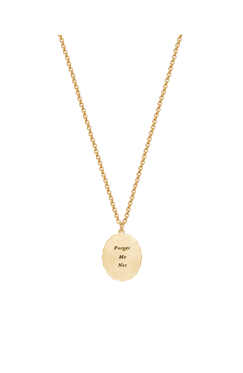 Fable England Forget Me Not Pearl Cameo Necklace, Alternate, color, Gold