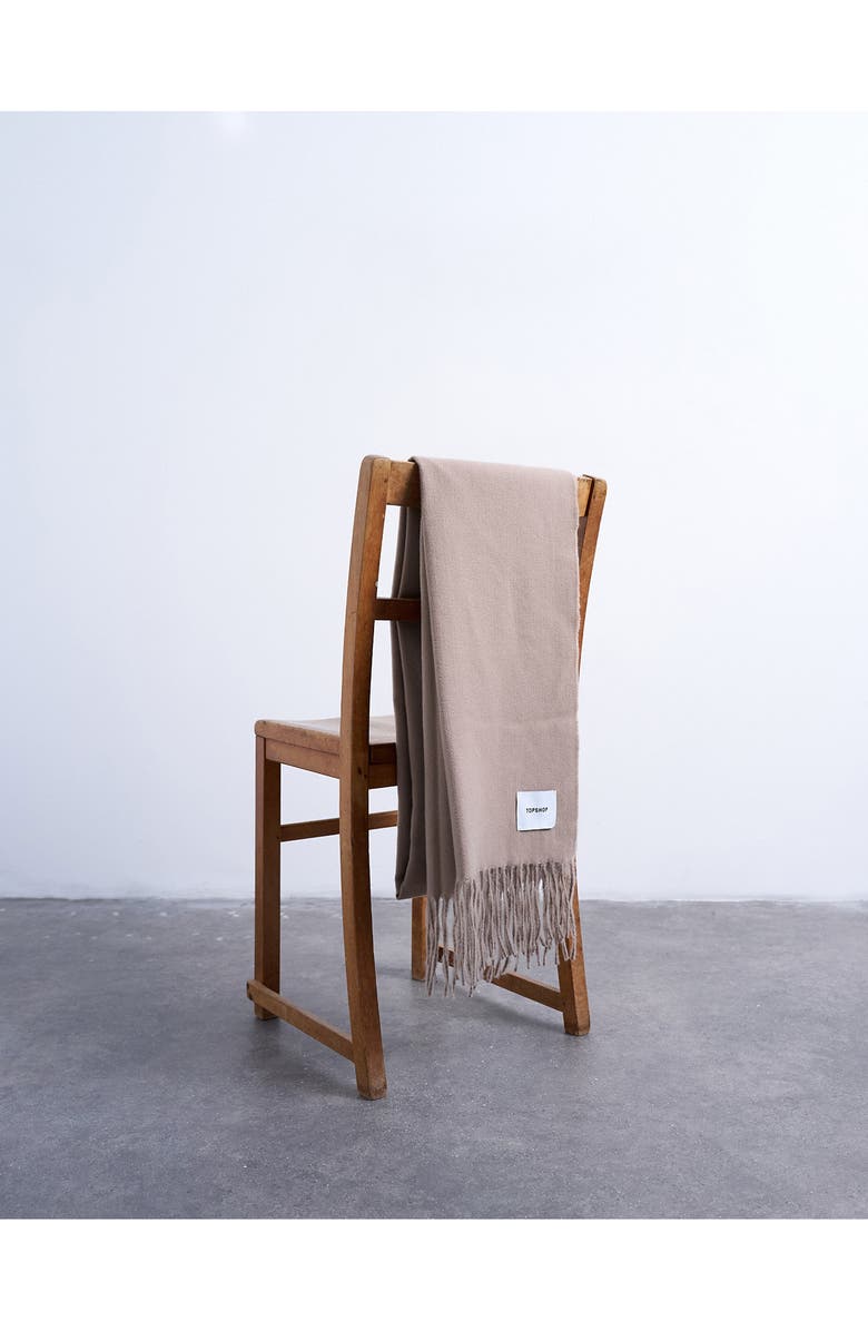 Topshop Fringe Scarf, Alternate, color,