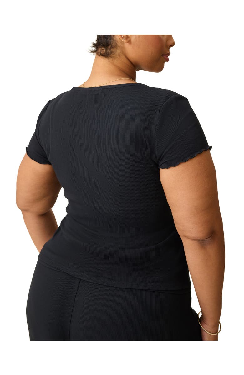Kindred Bravely Ribbed Modal Notched Nursing T-Shirt, Alternate, color, Black