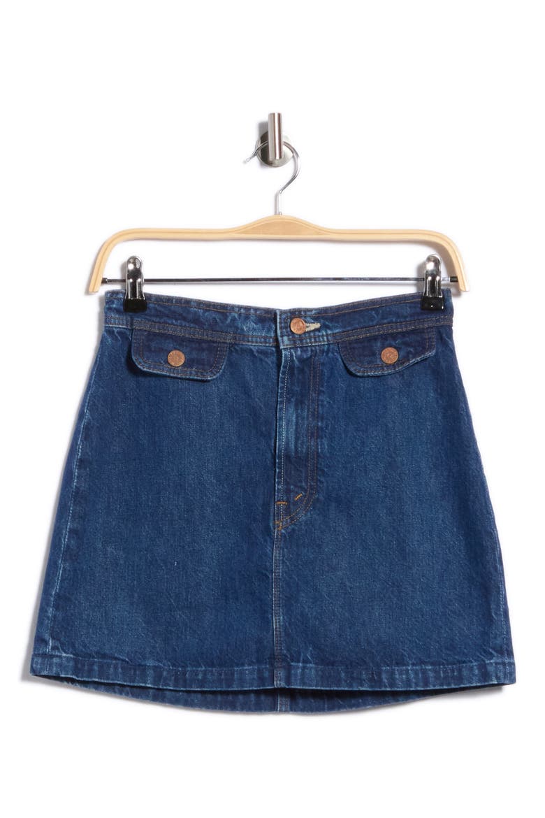 The Jetset Denim Miniskirt, Alternate, color, CABIN FEVER