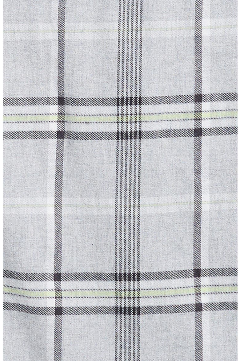 Kids' Brooks Plaid Button-Up Flannel Shirt, Alternate, color, GREY HEATHER