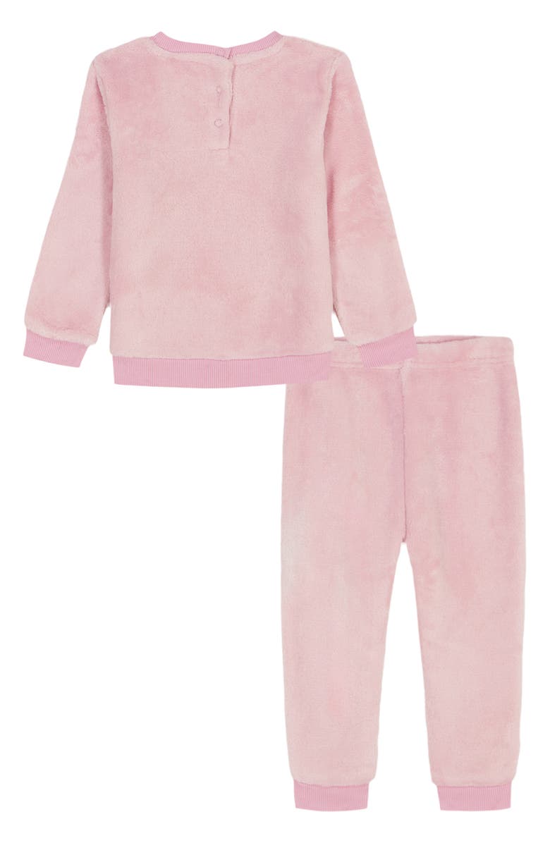 Juicy Couture Faux Shearling Pullover & Joggers Set, Alternate, color, Pink
