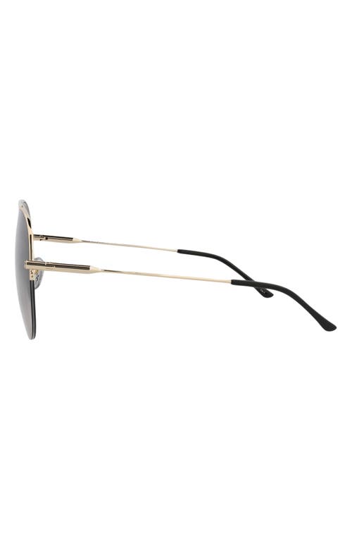 Gucci 61mm Aviator Sunglasses In Gold Gold Grey