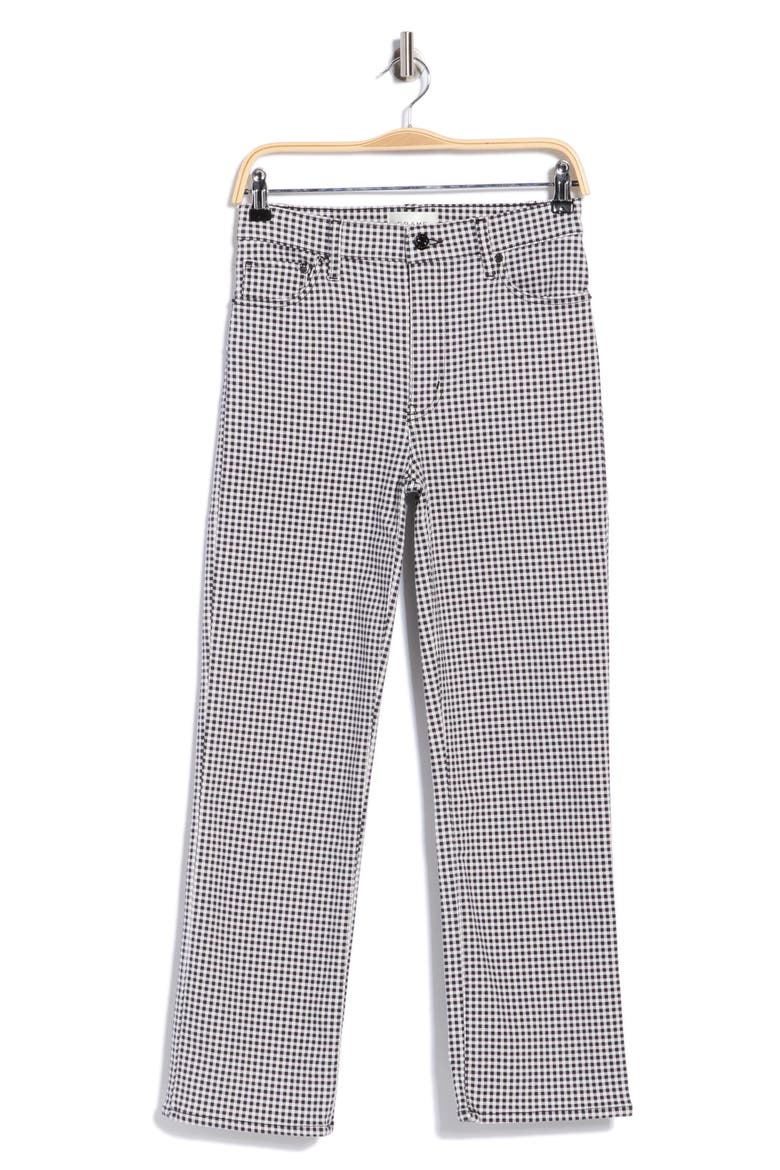 Le Sleek High Waist Ankle Straight Leg Jeans, Alternate, color, BLACK MULTI