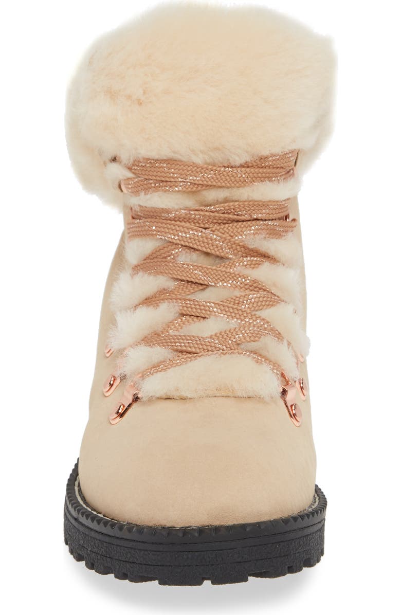 J.Crew Nordic Genuine Shearling Cuff Winter Boot, Alternate, color,