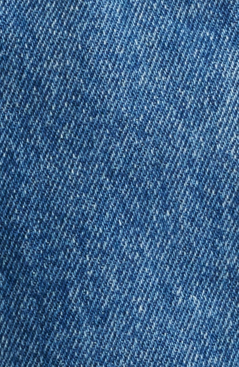 Wit & Wisdom Barrel Sleeve Tie Waist Denim Romper, Alternate, color, Mid Blue