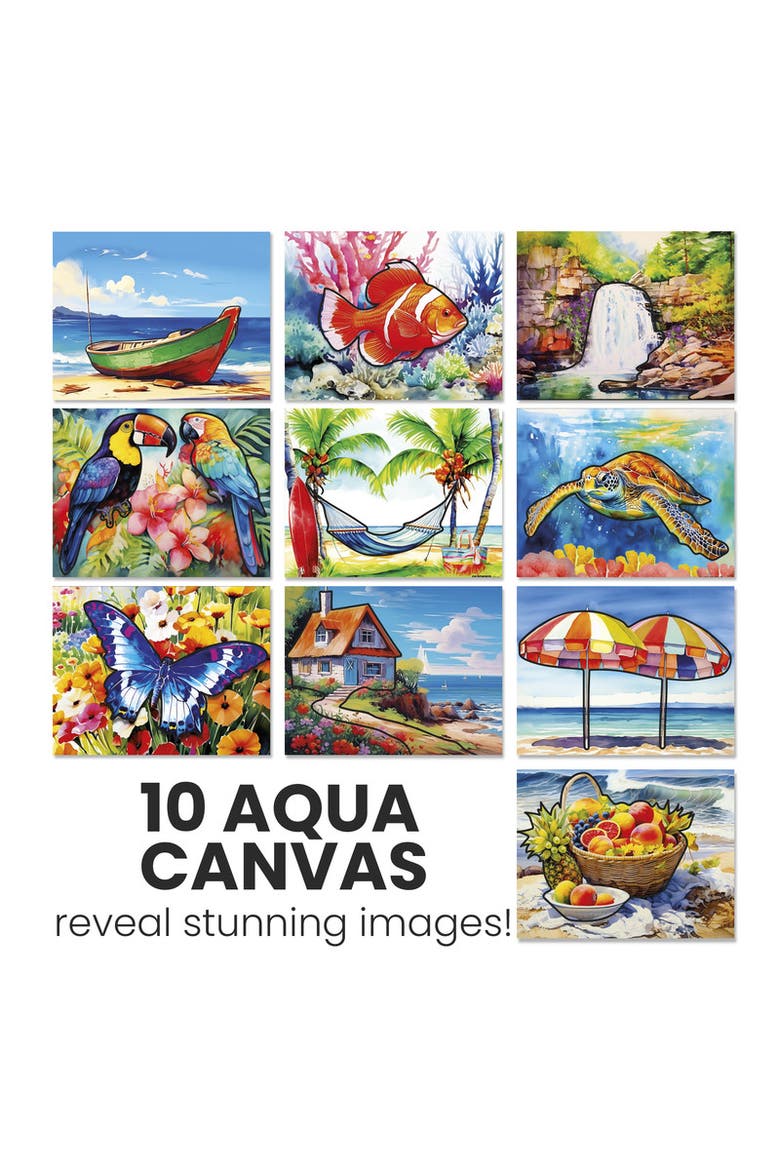 Reusable Water Painting Activity Set for Seniors - Dementia-Friendly, Alternate, color, Tropics
