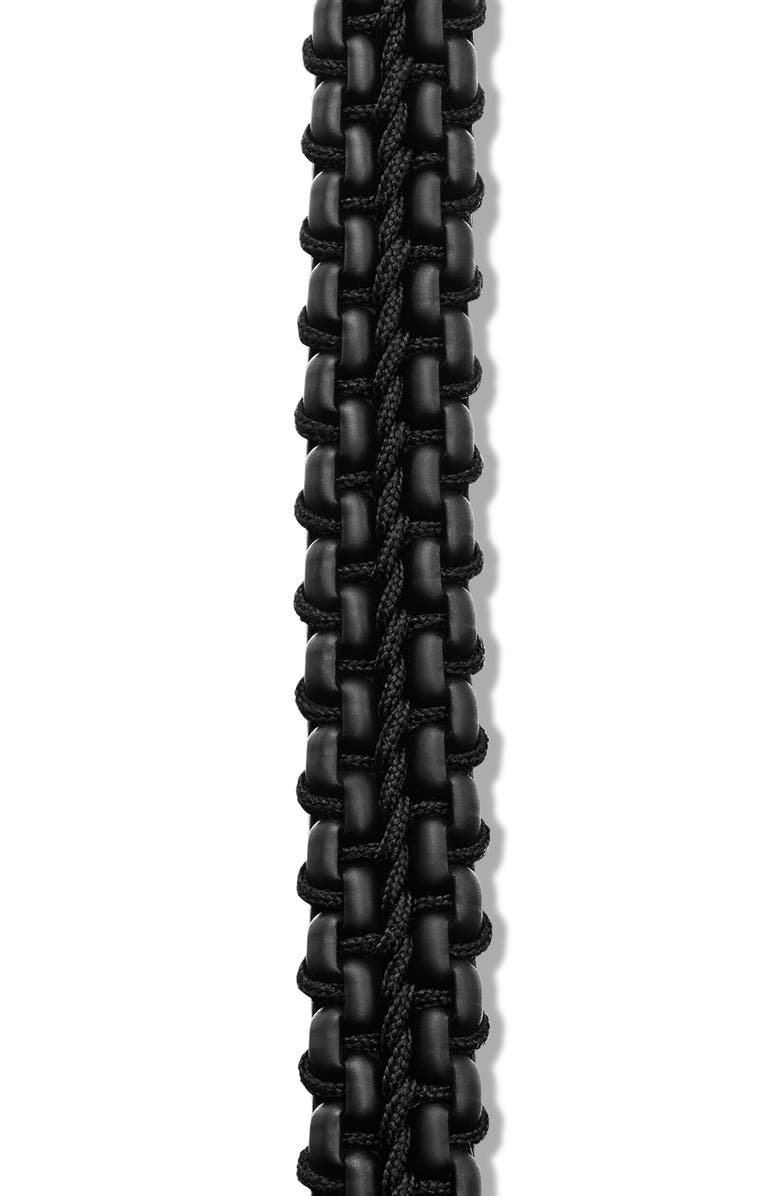 David Yurman Woven Box Chain Bracelet in Sterling Silver with Stainless Steel & Nylon, 10mm, Alternate, color, Black/ Black