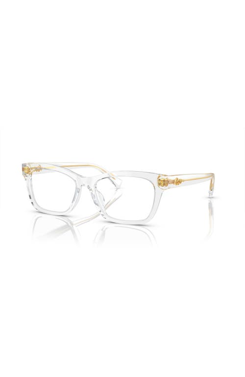 Ralph 52mm Rectangle Optical Glasses In Brown