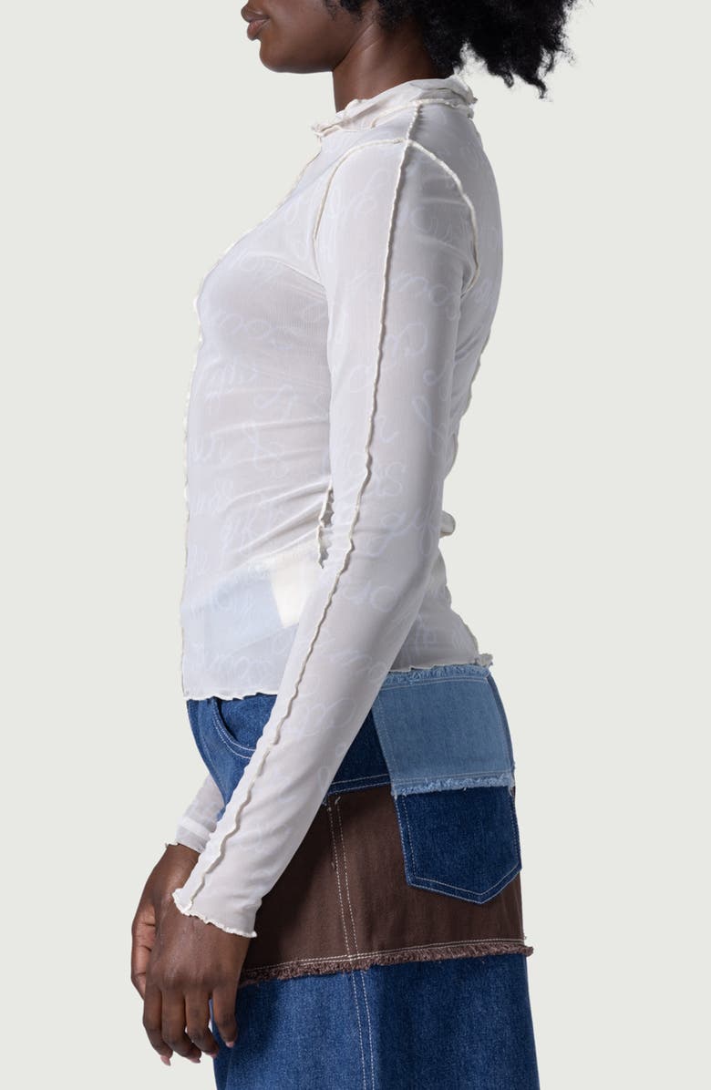 HONOR THE GIFT Lettuce Edge Mock Neck Graphic T-Shirt, Alternate, color, 