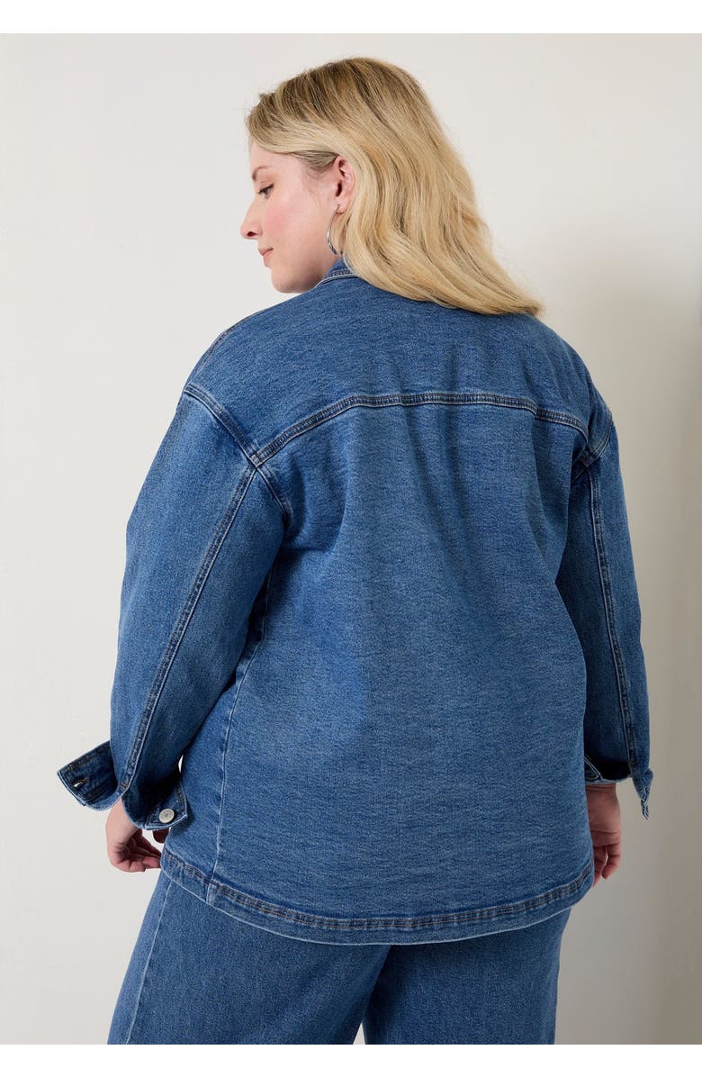 June + Vie Denim Utility Jacket, Alternate, color, Vintage Medium Wash