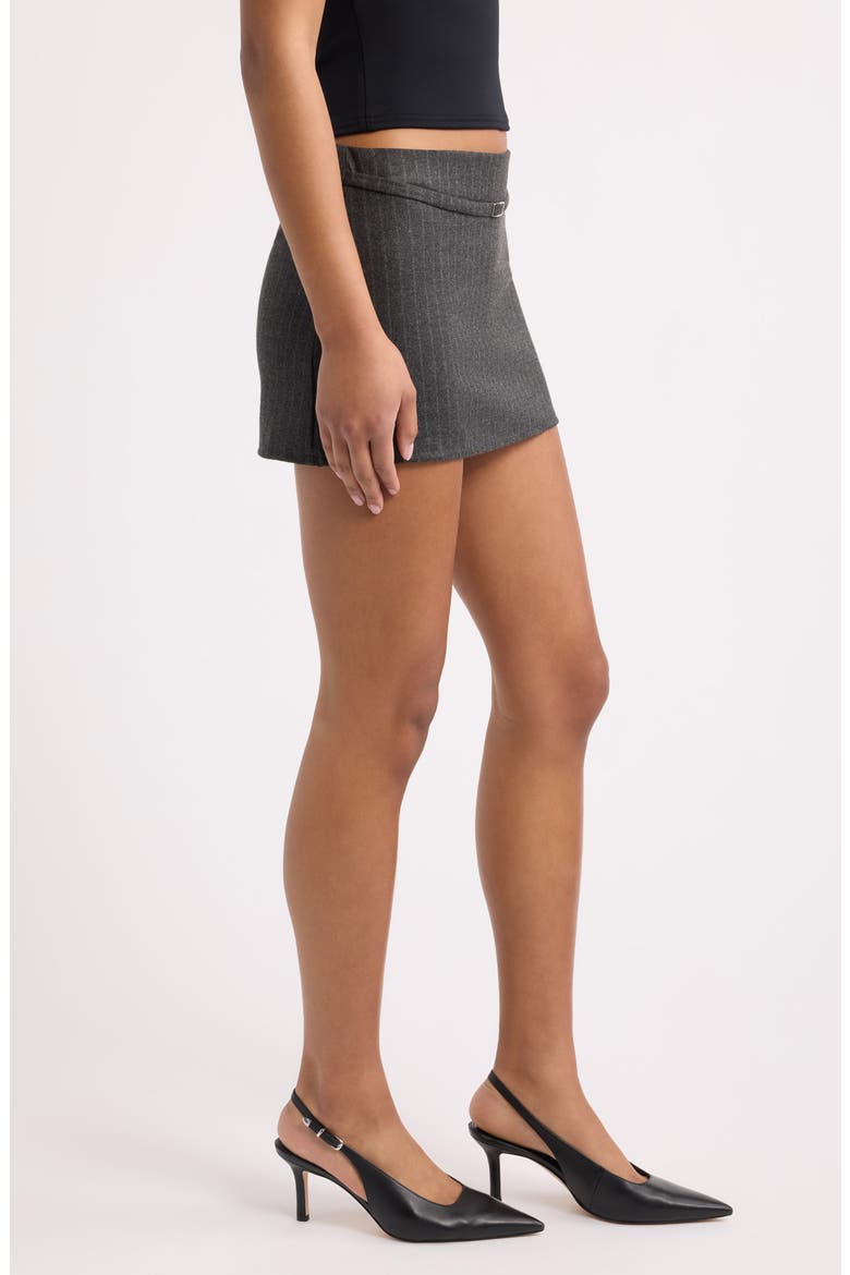 Delirio Pinstripe Miniskirt, Alternate, color, GRIS
