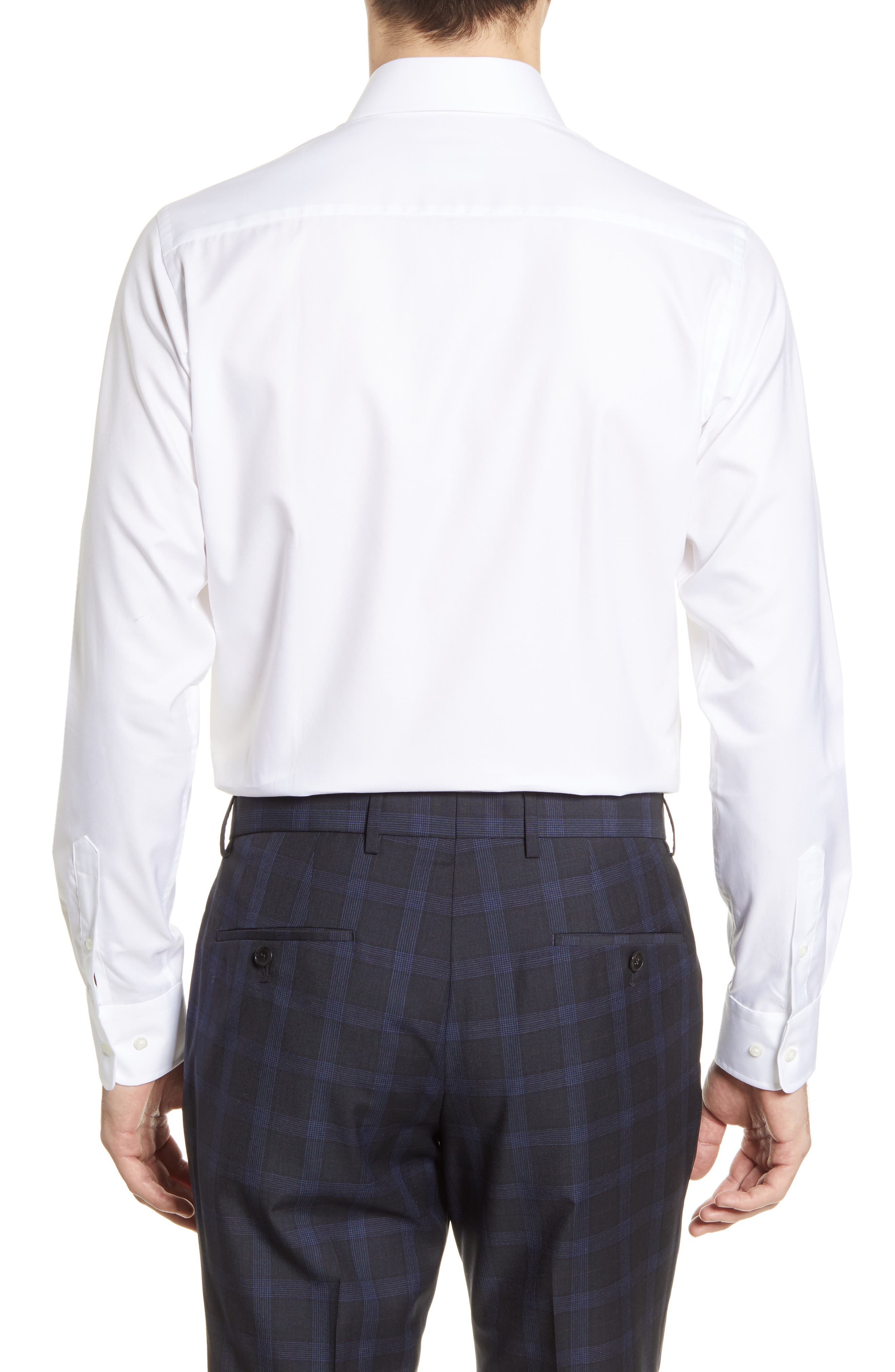 Мужские платья David Donahue Slim Fit Superfine Twill Dress Shirt — фото 3