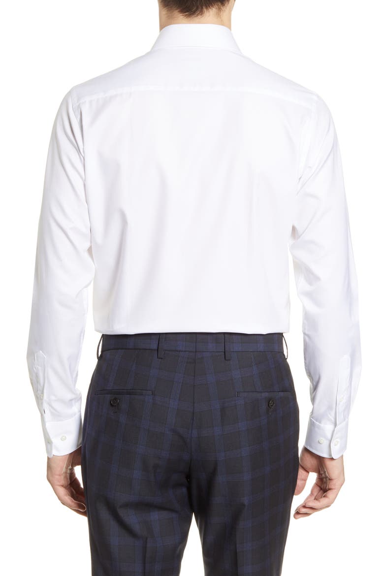 Slim Fit Superfine Twill Dress Shirt, Alternate, color, WHITE