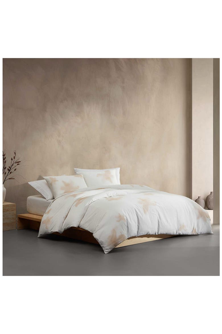 Liquid Floral Duvet Set, Alternate, color, LIGHT BEIGE