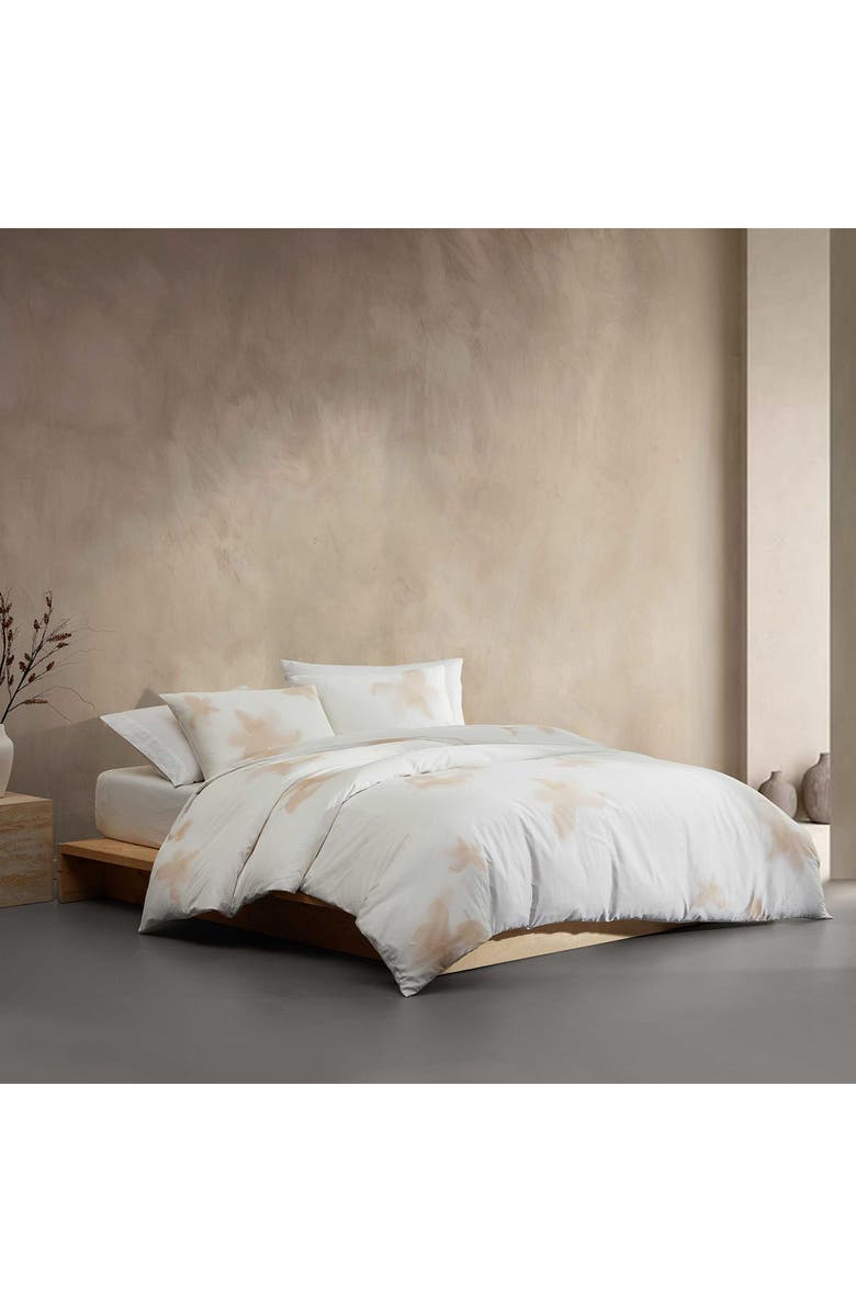 Calvin Klein Liquid Floral Duvet Set, Alternate, color, Light Beige