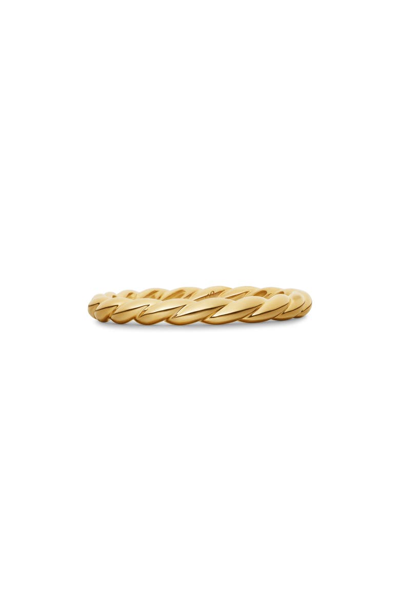 David Yurman Paveflex Ring in 18K Gold, 2.7mm, Main, color, Yellow Gold