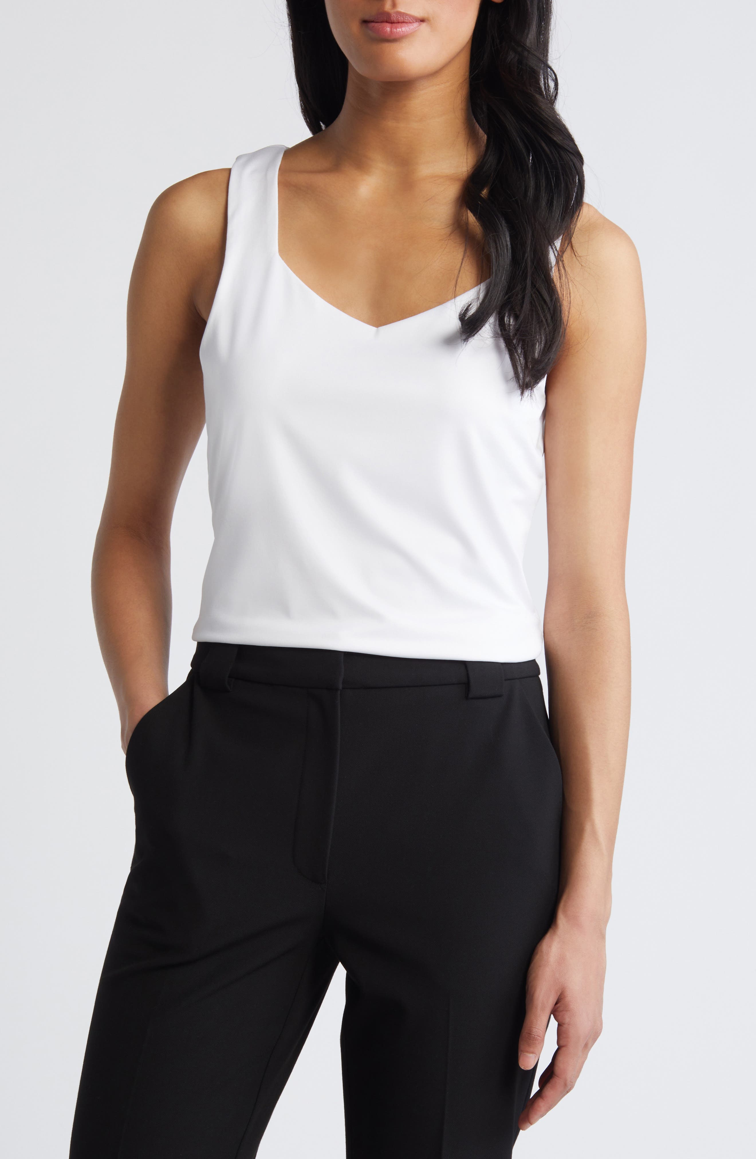 Halogen® Sweetheart Sleeveless Knit Top