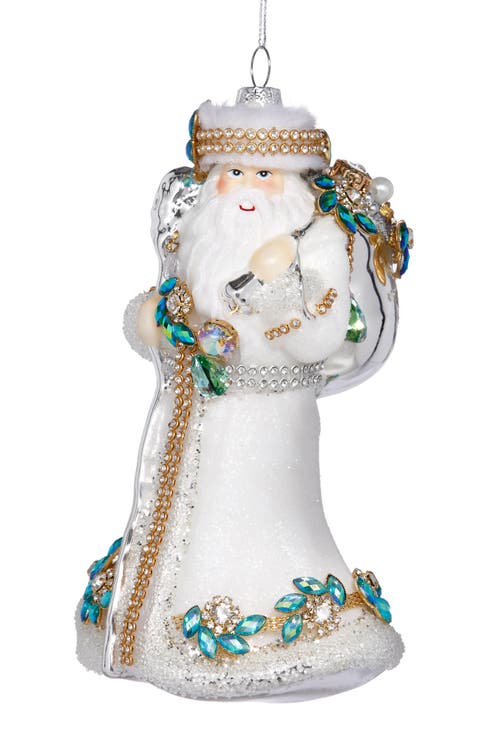 Winter White Santa Ornament