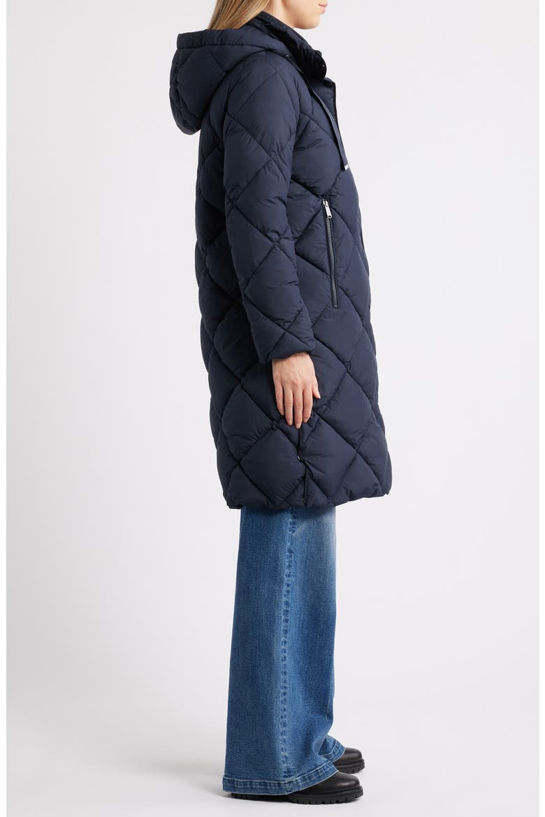 Hooded Puffer Coat, Alternate, color, NAVY