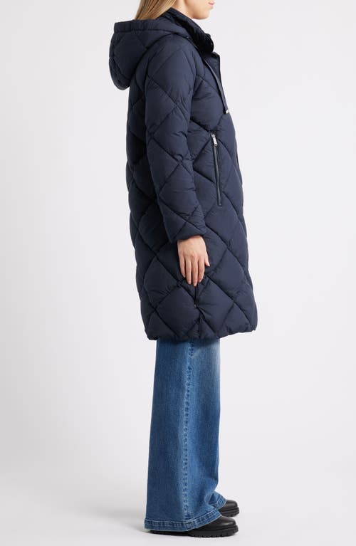 Sam Edelman Hooded Puffer Coat In Blue