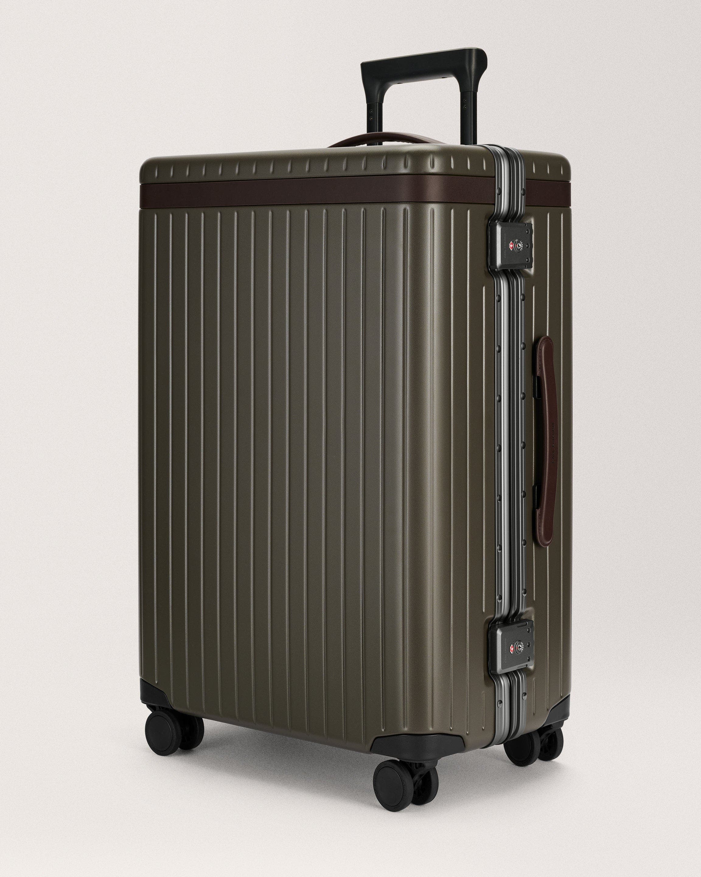 CF103 The Check-in Suitcase, Alternate, color, Dark Olive / Chocolate