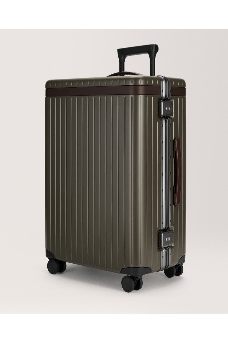The Check-in Suitcase, Alternate, color, Dark Olive / Chocolate