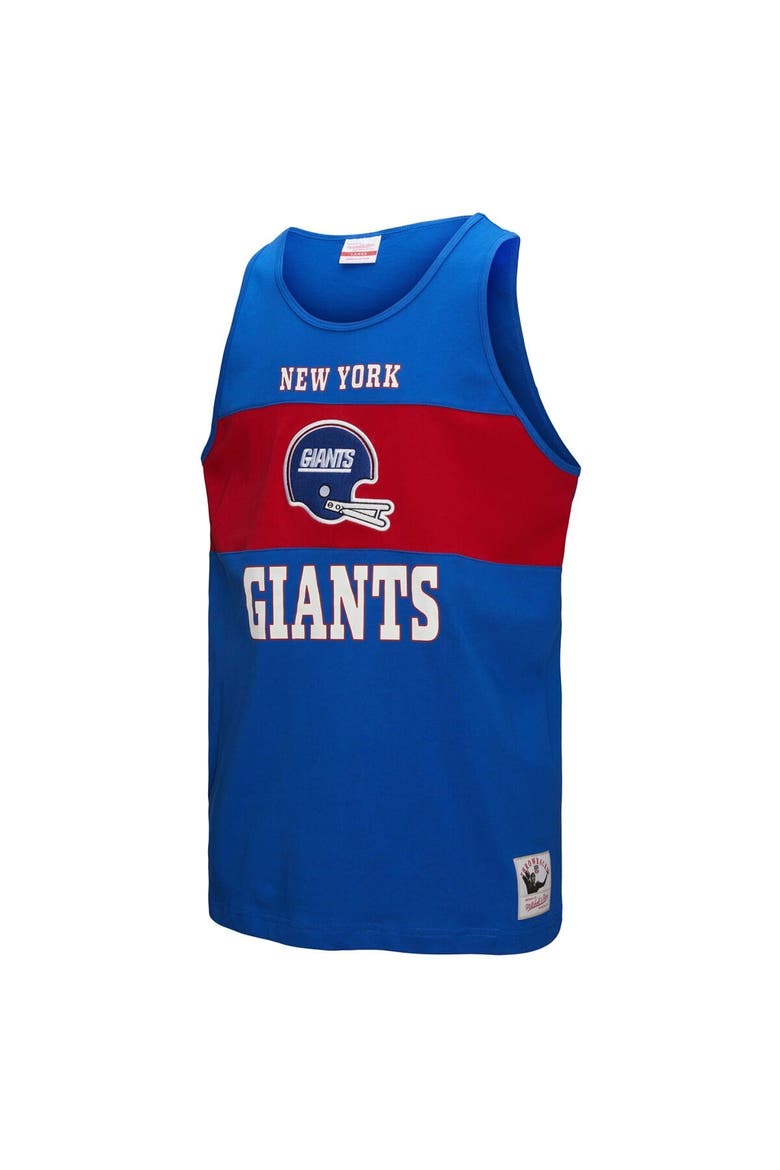 Men's Mitchell & Ness Royal New York Giants Retro Colorblock Tank Top, Alternate, color, Royal