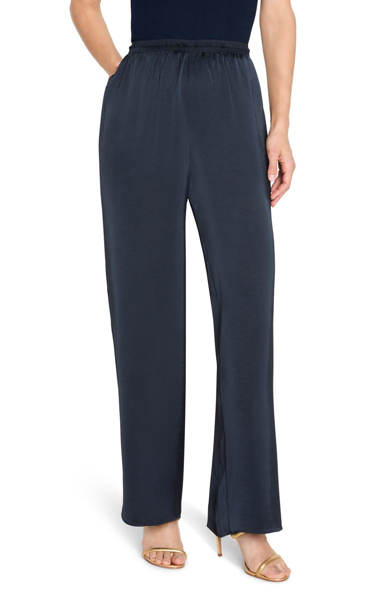 NIC+ZOE Day Gloss Wide Leg Pull-On Pants, Main, color, Dark Indigo