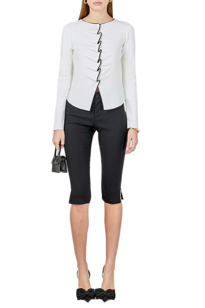 Ruffle Knit Top, Alternate, color, IVORY