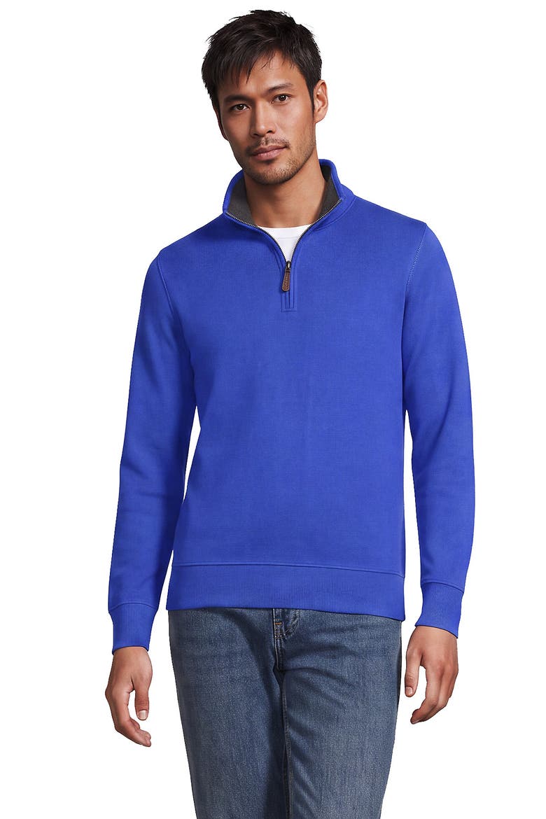 Bedford Rib Quarter Zip Pullover Sweater, Main, color, Volt Blue