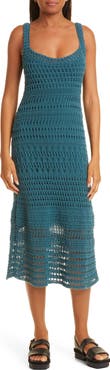 Vince Stretch Cotton Crochet Dress