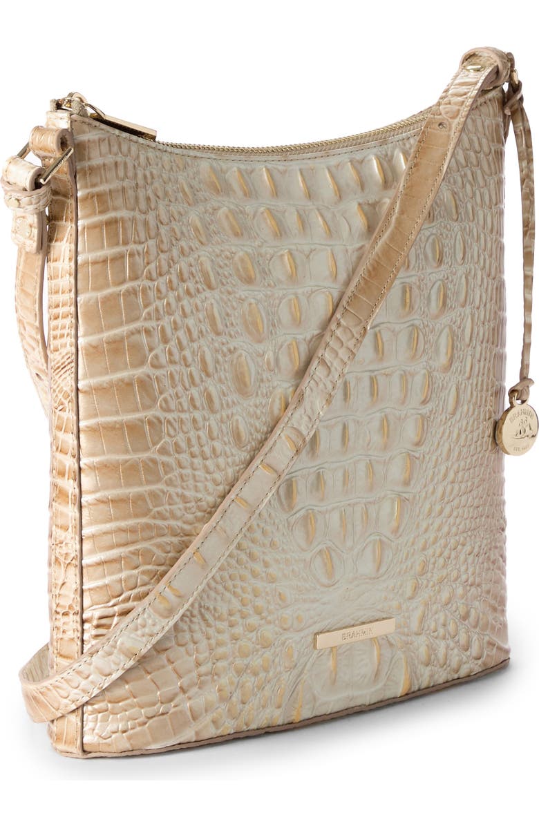 Brahmin Katie Croc Embossed Leather Crossbody Bag, Alternate, color, Contour