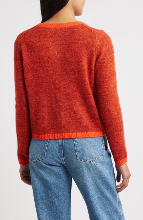 Margaret O'leary Coco Cashmere & Silk Cardigan In Orange